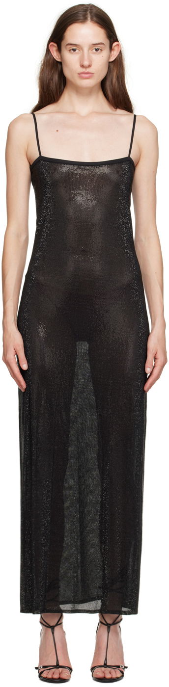 Haljina Alexander Wang Bead Midi Dress Crna | 1KC1246013