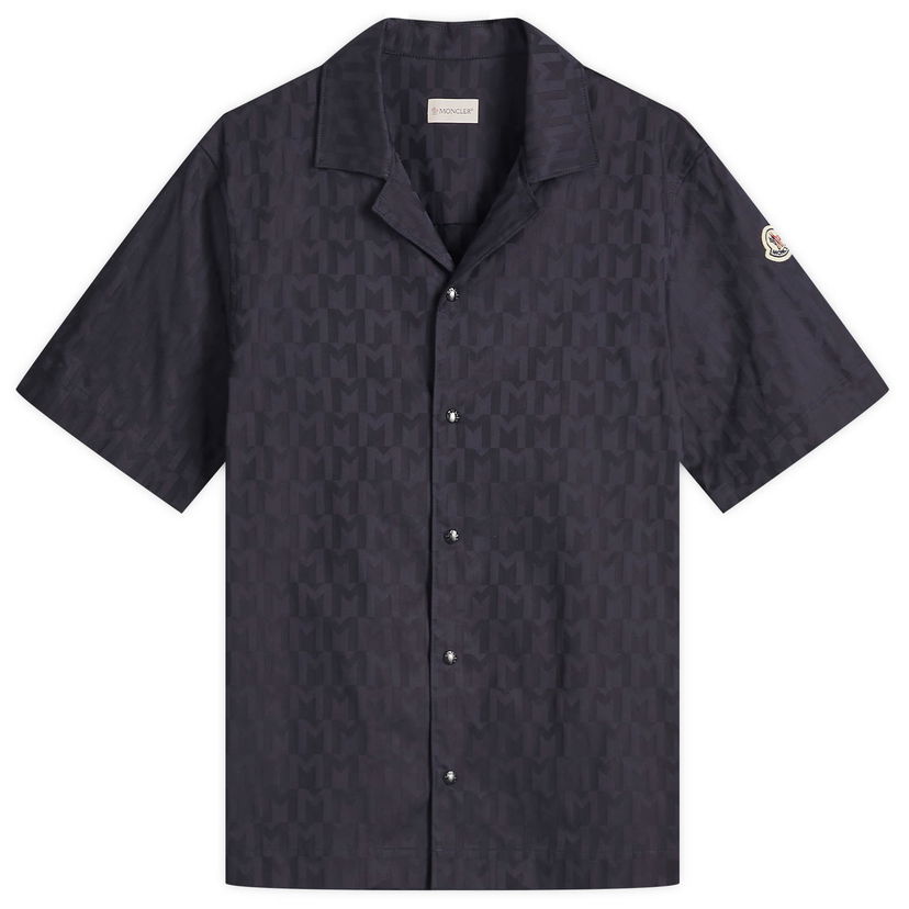 Košulja Moncler Moncler Cotton Monogram Jacquard Shirt Tamnoplava | 2F000-18-598FK-F77