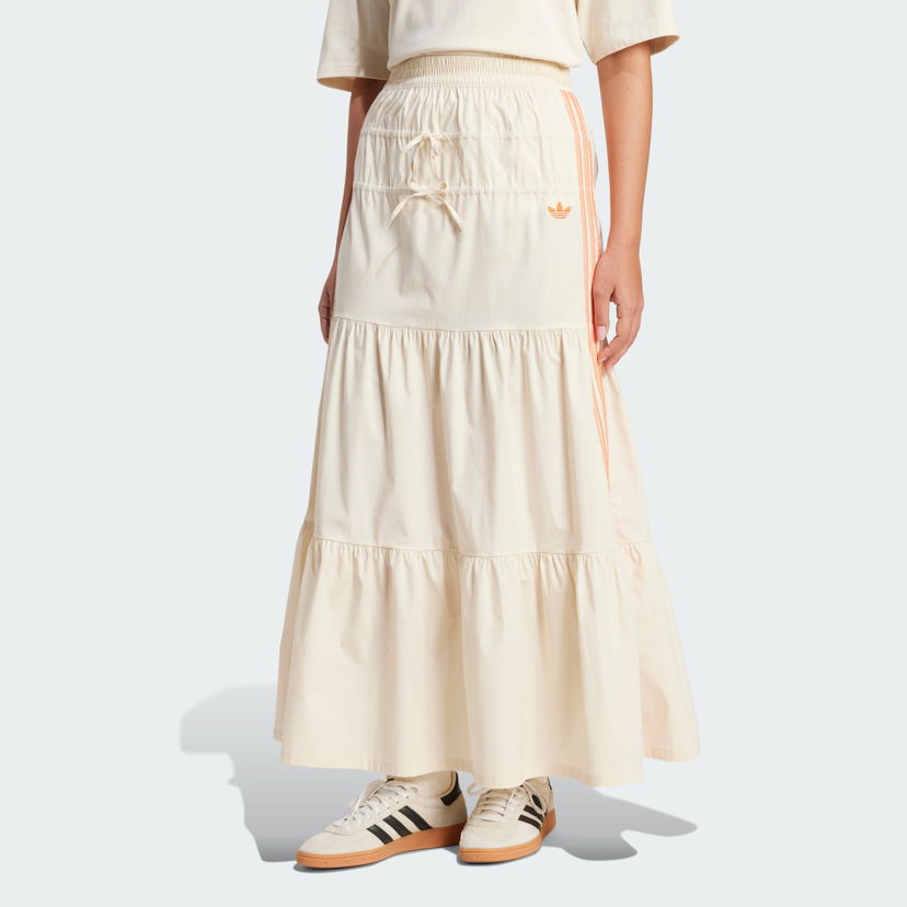 Suknja adidas Originals adidas Originals Summer Glow Tiered Maxi Skirt Bež | KC0768