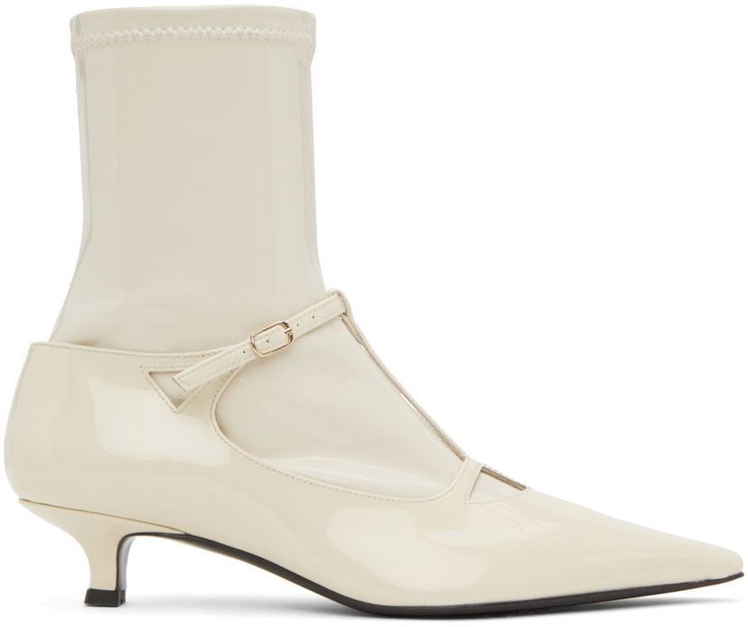Čarape The Row The Row Cyd Patent Leather Ankle Boots Bijela | F1416-P73