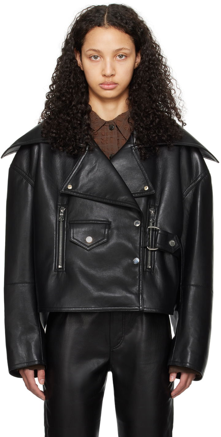 Jakna Nanushka Ado Leather Jacket Crna | NW22CROW01799