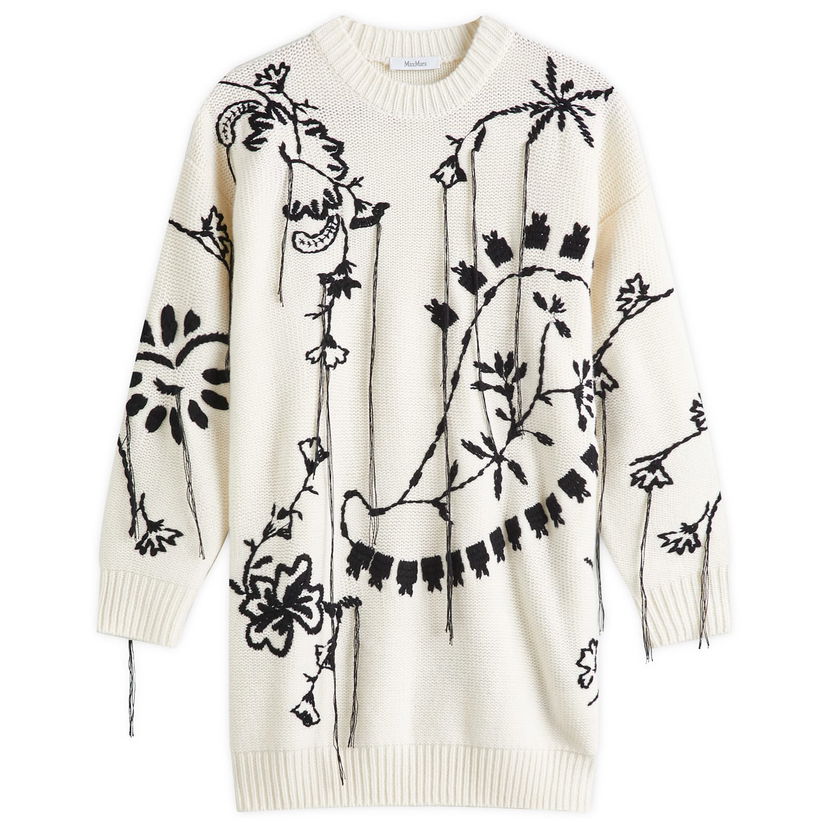Džemper Max Mara Max Mara Arad Knitted Dress, Size Large Bež | 2511321061600-White
