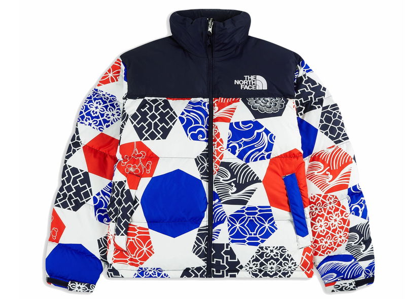 Pernata jakna The North Face 1996 Retro Nuptse IC Geo Print Blue Tamnoplava | NF0A5IX43H1