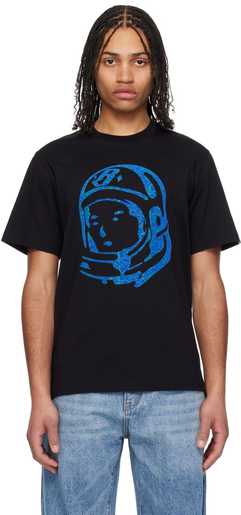 Majica kratkih rukava BILLIONAIRE BOYS CLUB Billionaire Boys Club Cracked Flock Print Astro T-Shirt Crna | B25156
