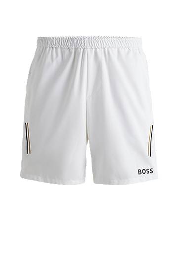 Kratke hlače BOSS Matteo Berrettini Water-Repellent Shorts Bijela | 50521655