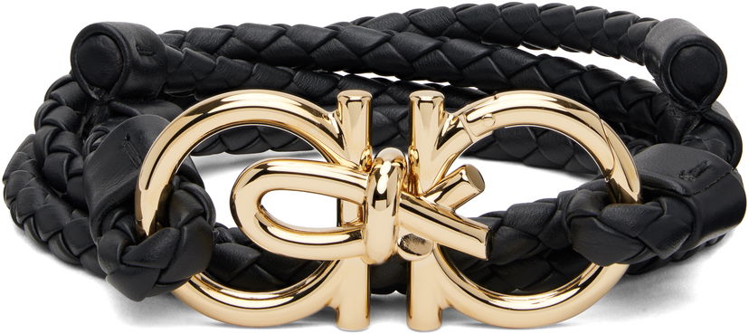 Narukvica FERRAGAMO Salvatore Ferragamo Gancini Wrap Bracelet Crna | 780496