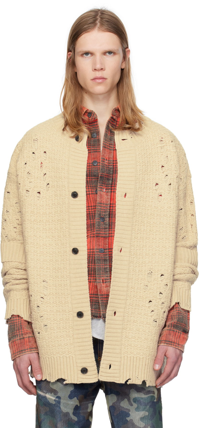 Džemper Andersson Bell Wool Long Cardigan Bež | atb1156m