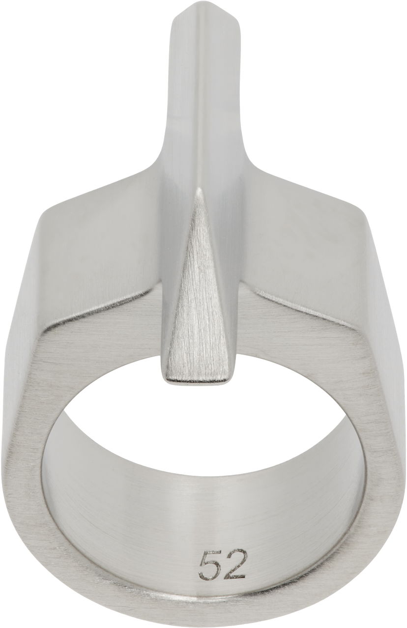 Prsten Rick Owens Rick Owens Hollywood Trapezoid Ring Metalik | RJ0000107 MMT