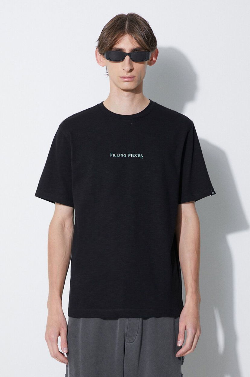Majica kratkih rukava Filling Pieces Pieces Carabiner T-Shirt Crna | 74417051861