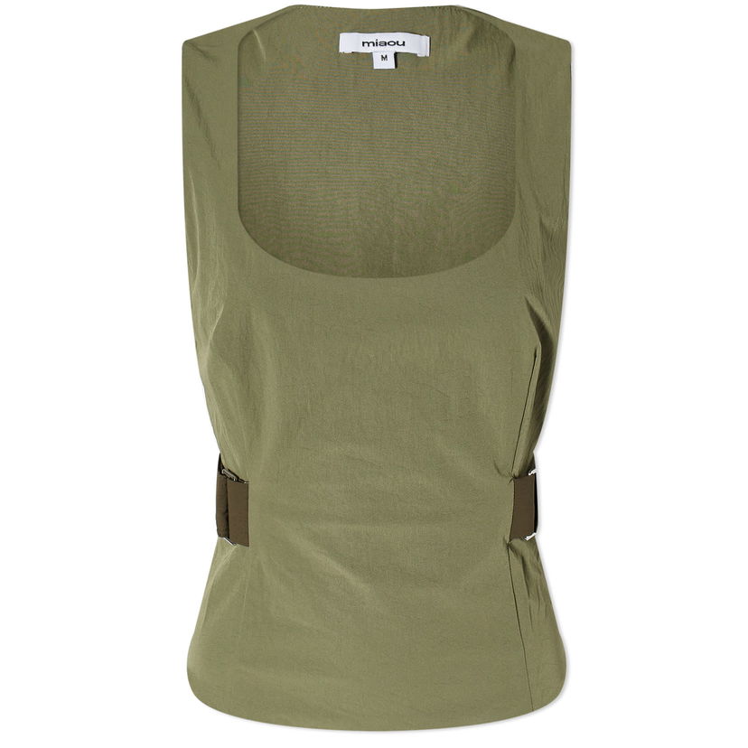 Majica bez rukava Miaou Miaou Leila Corset Top Zelena | 7120NYLMT