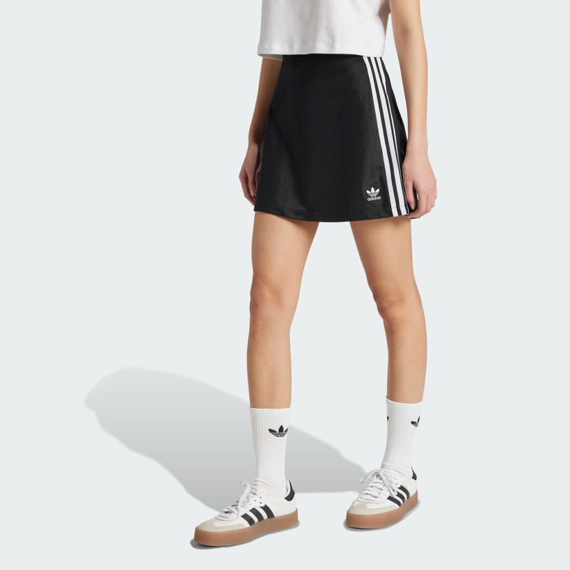 Suknja adidas Performance Adicolor 3-Stripes Mini Skirt Crna | JD0281