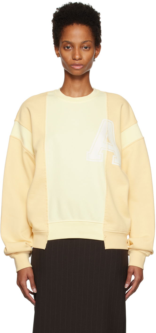 Džemper Ambush Varsity Patchwork Sweatshirt Žuta | BWBA016F22FLE0011702