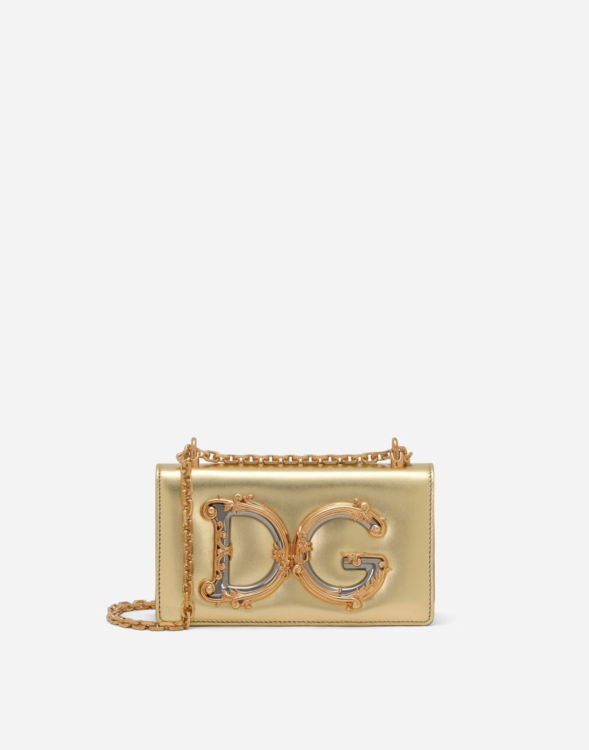 Ručna torbica Dolce & Gabbana Dolce & Gabbana DG Girls Nappa Leather Phone Bag Metalik | BI1416AW12189869
