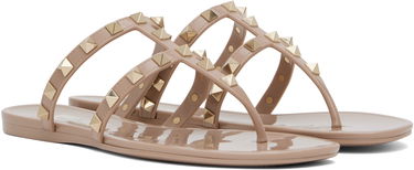 Njega cipela Valentino Valentino Garavani Rockstud Thong Sandals Bež | 6W2S0T84PVS, 3