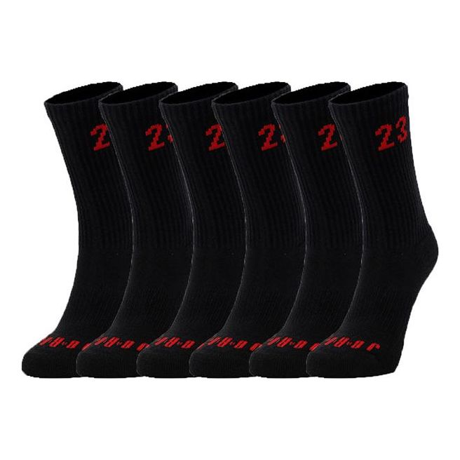 Čarape Jordan Air Jordan Essential Crew Socks 6 Pairs Crna | DH4287-011