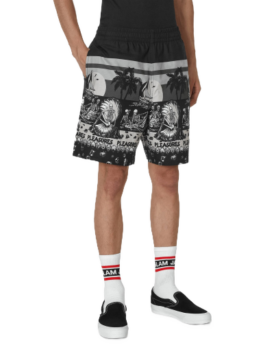 Kratke hlače Pleasures Beach Shorts Crna | P23SU031 BLACK