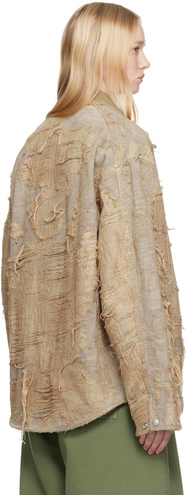 Jakna Diesel Diesel D-Ivar-Fsg Distressed Denim Jacket Bež | A18111 007AZ, 2
