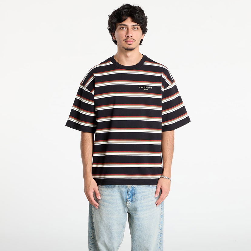 Majica kratkih rukava Carhartt WIP Carhartt WIP S/S Holm Stripe T-Shirt Crna | I035302.37DXX