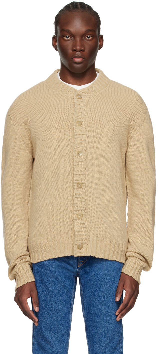 Džemper Palm Angels Embroidered Cardigan Bež | PMHB025C99KNI0016101
