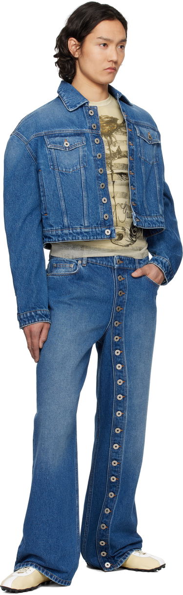 Jakna Jean Paul Gaultier Jean Paul Gaultier 'The Buttoned' Cropped Denim Jacket Plava | 25/34-U-VE092-D013-57, 3