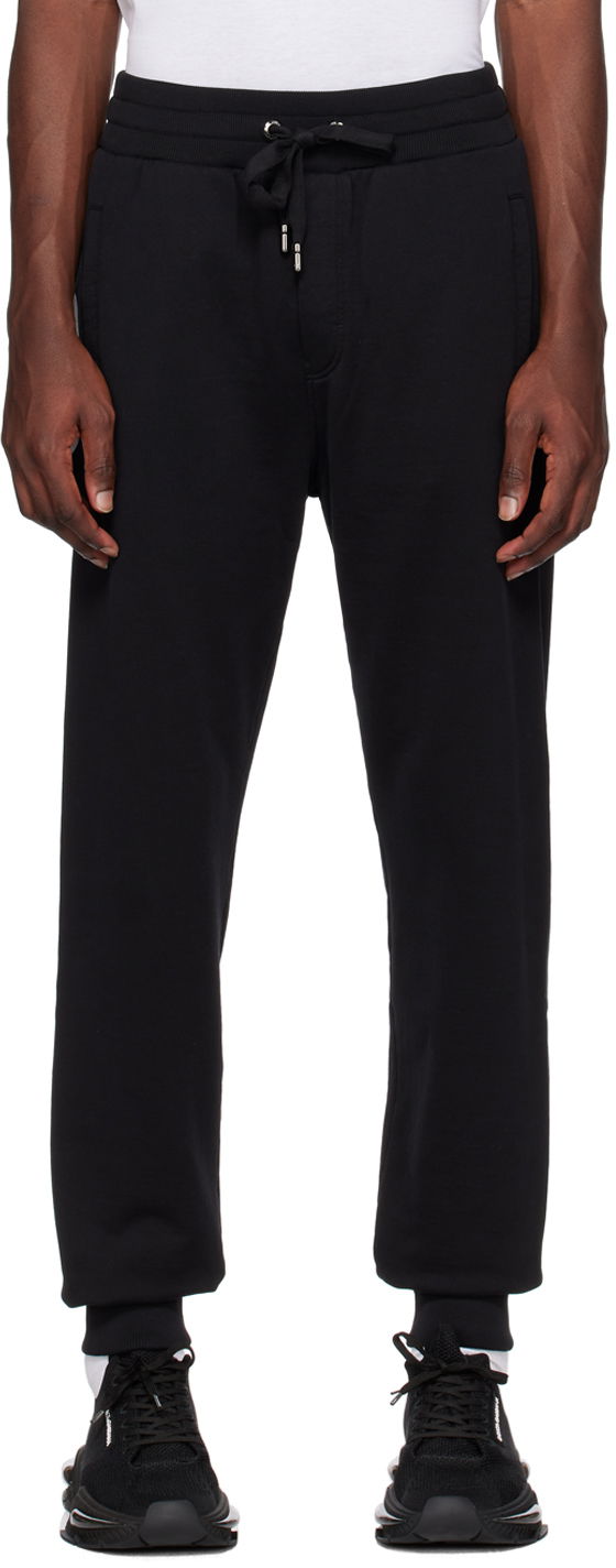 Trenirka Dolce & Gabbana Black Printed Lounge Pants Crna | GVUYATFU7DU