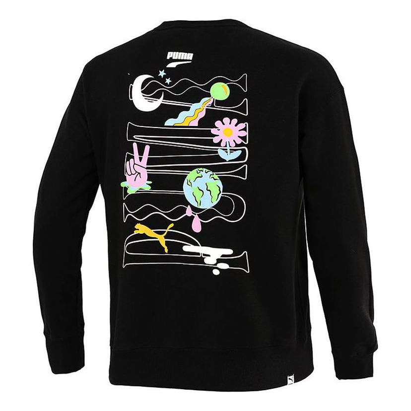 Džemper Puma Back Large Printing Training Pullover Crna | 533037-01