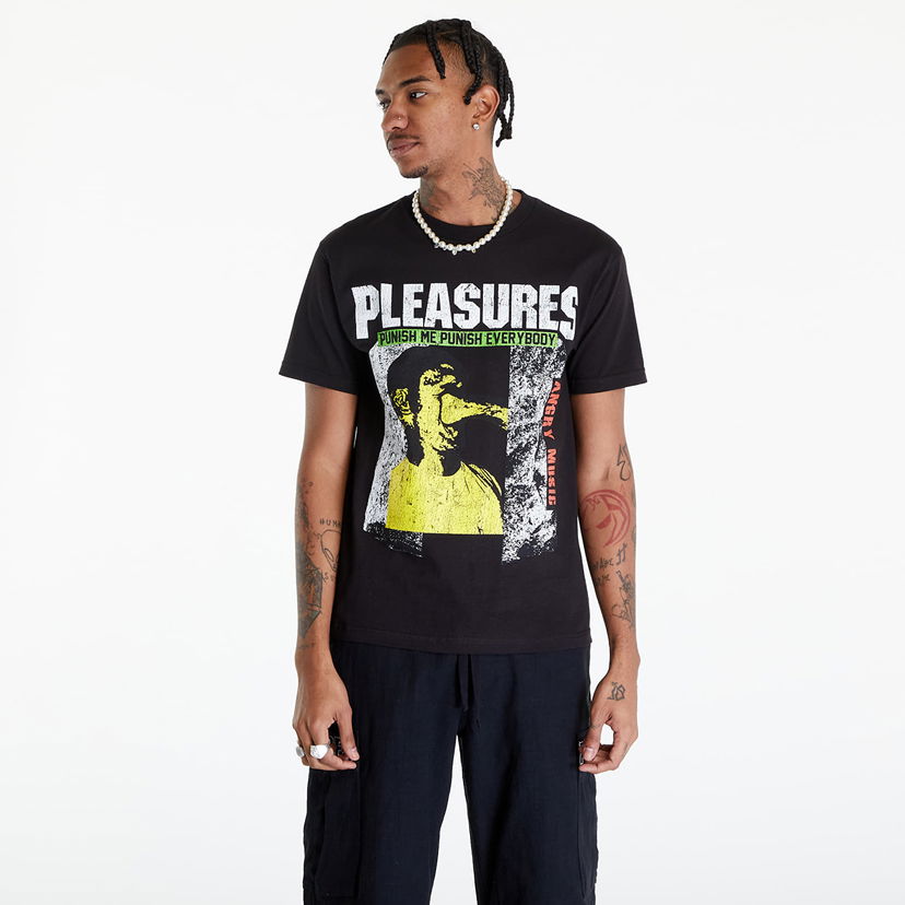 Majica kratkih rukava Pleasures Punish T-Shirt Crna | P24SP047 BLACK
