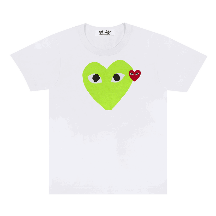 Majica kratkih rukava Comme des Garçons PLAY Heart T-Shirt Bijela | AZ T105 051 3