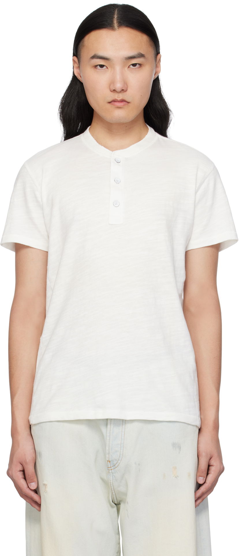 Majica kratkih rukava rag & bone Rag & Bone Classic Cotton Henley T-Shirt Bijela | M000T996G