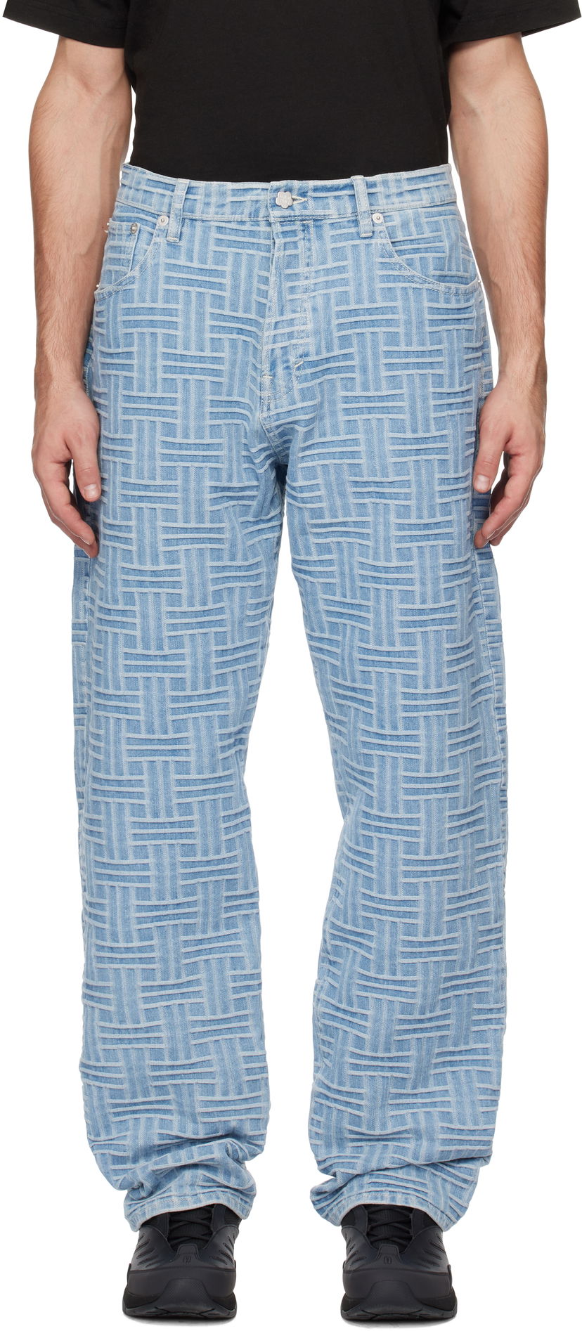 Jeans KENZO Weave Botan Loose Fit Jeans Plava | FF55DP4106J4