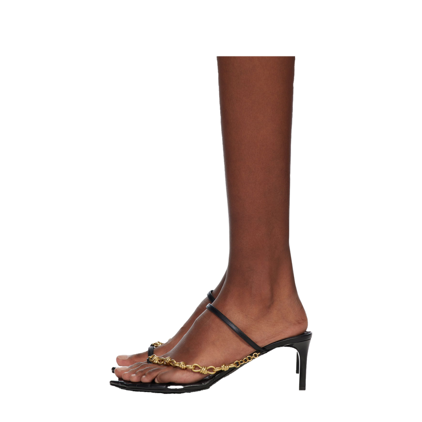 Tenisice i cipele Bottega Veneta Leaf Sandals Crna | 775409 V3H60