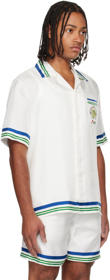 Košulja Casablanca Casa Blanca Cuban Collar Shirt Bijela | M-AW25-SH-003-01, 3