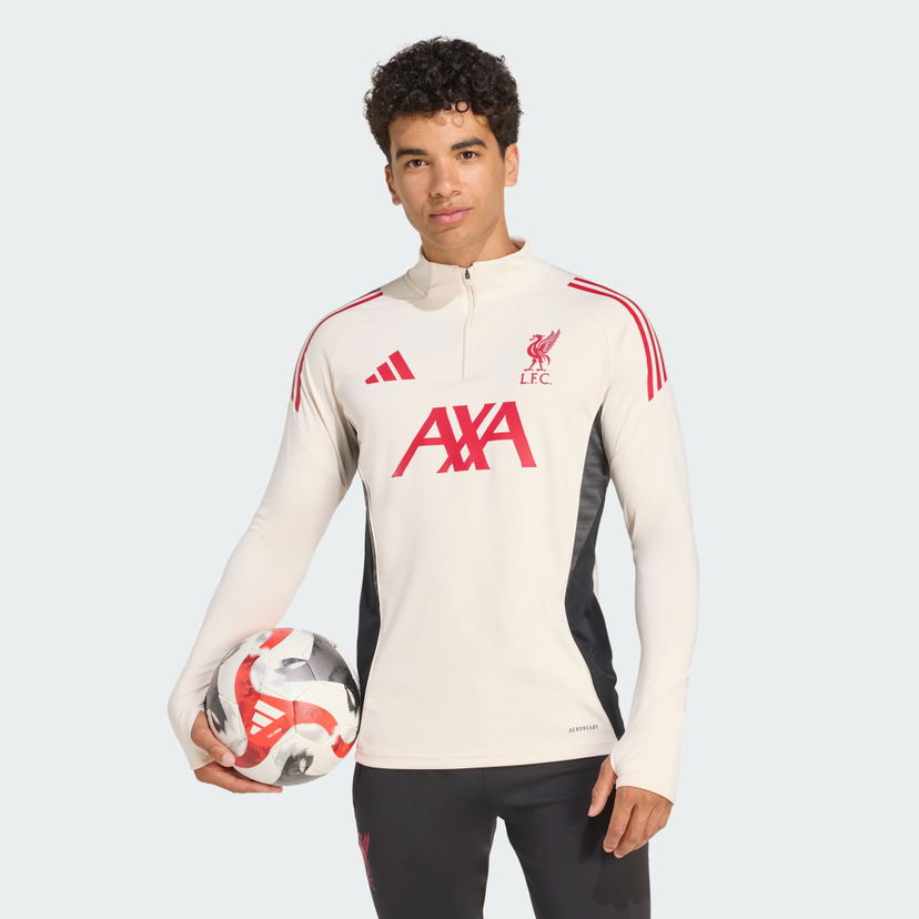 Džemper adidas Performance Liverpool FC Tiro 25 Competition Training 1/4 Zip Top Bež | JV6569