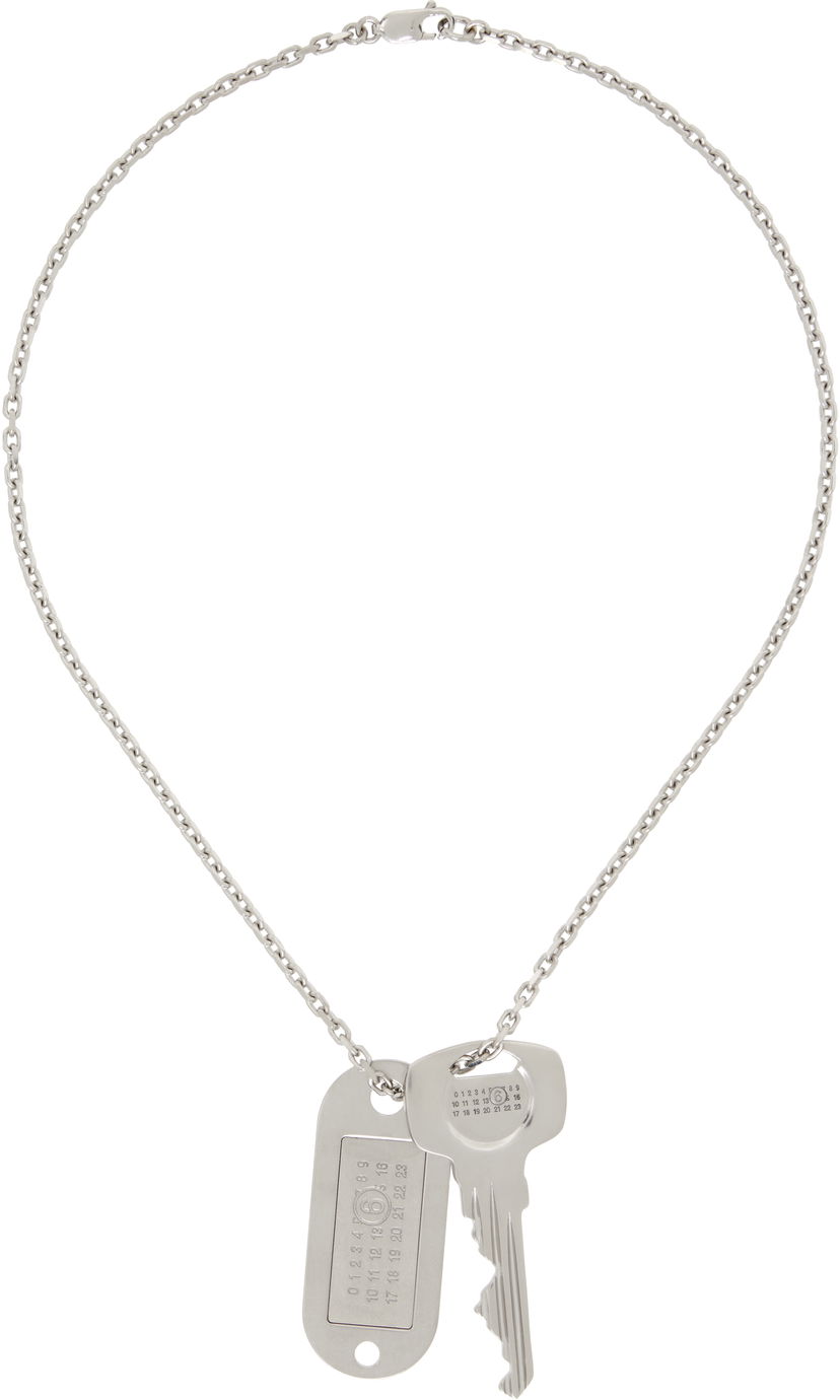 Ogrlica Maison Margiela MM6 Maison Margiela Key Tag Necklace Metalik | SM6UU0067 P7210