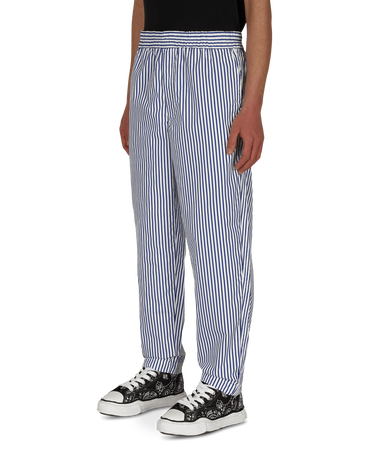 Hlače Comme des Garçons Stripe Trousers Tamnoplava | FG-P008-SS21 1, 2
