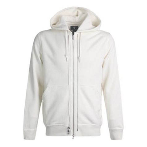 Dukserice Converse Converse Full-Zip Hoodie Bijela | 10019463-A02