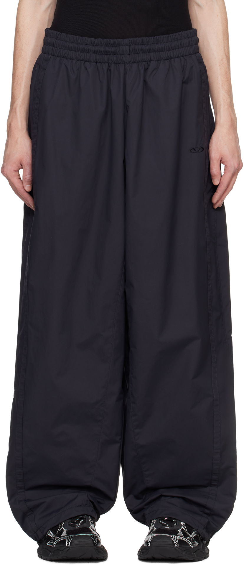 Trenirka VETEMENTS Oval Logo Track Pants Crna | UA66PA320B