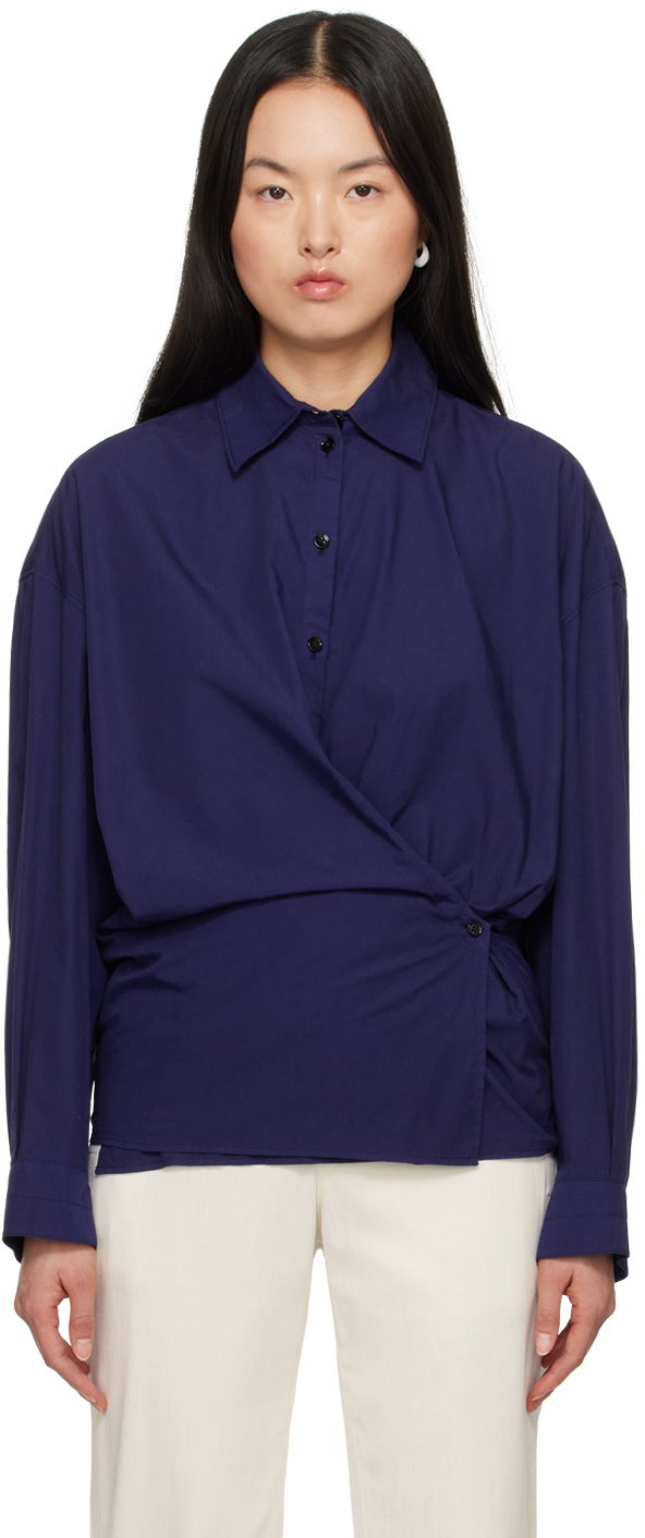 Košulja LEMAIRE LEMAIRE Women's Twisted Button-Up Shirt Plava | SH1032 LF445