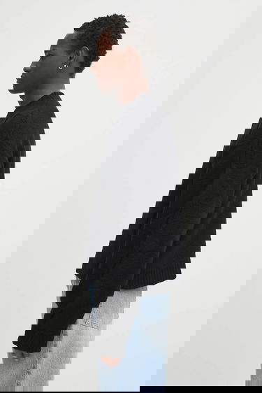 Džemper HELIOT EMIL Textured Knit Crewneck Sweater Crna | PREAW25.M.07.063.BLK01., 1