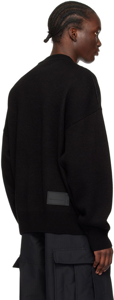 Džemper We11done Designer Logo Jacquard Sweater Crna | WD-KO8-20-507-U-BK, 2