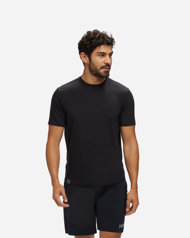 Majica kratkih rukava Hoka One One Essential T-Shirt Crna | 1141757-BLK