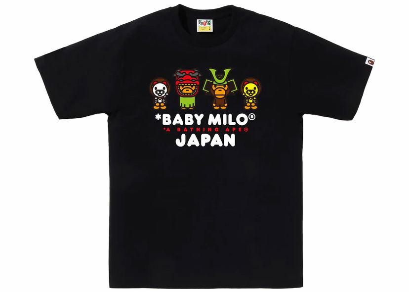 Majica kratkih rukava BAPE BAPE Baby Milo Japan Tee Black Crna | 2J72-110-003