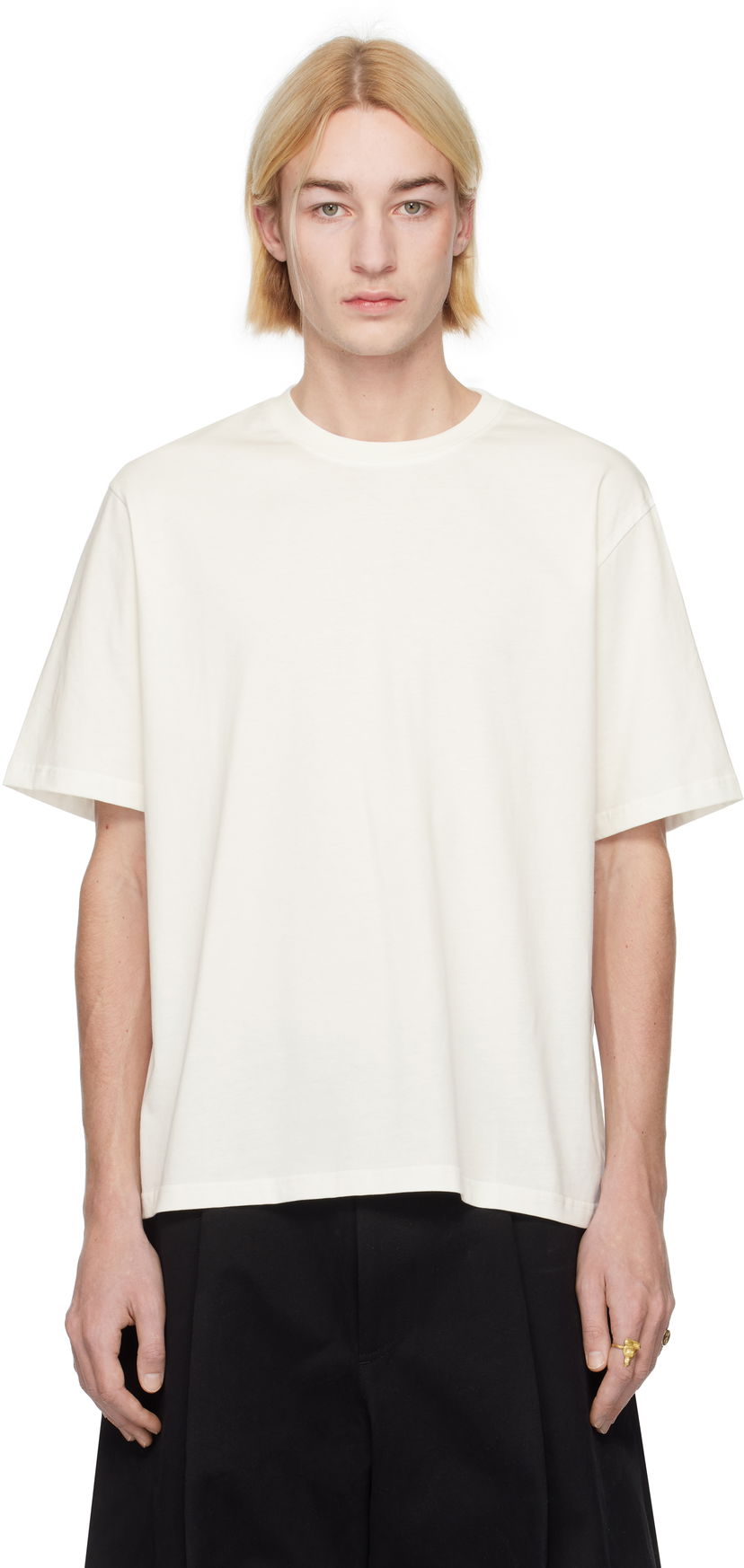Majica kratkih rukava Studio Nicholson Studio Nicholson Bric T-Shirt Bijela | BRIC SNM - 1326