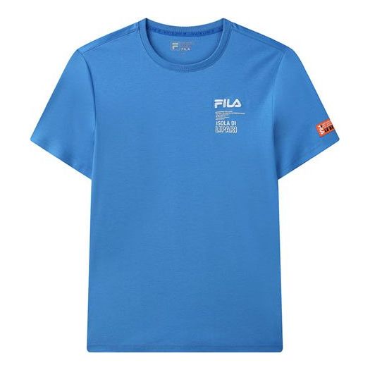 Majica kratkih rukava FILA Alphabet Print Round Neck Tee Plava | F11M128117F-RB