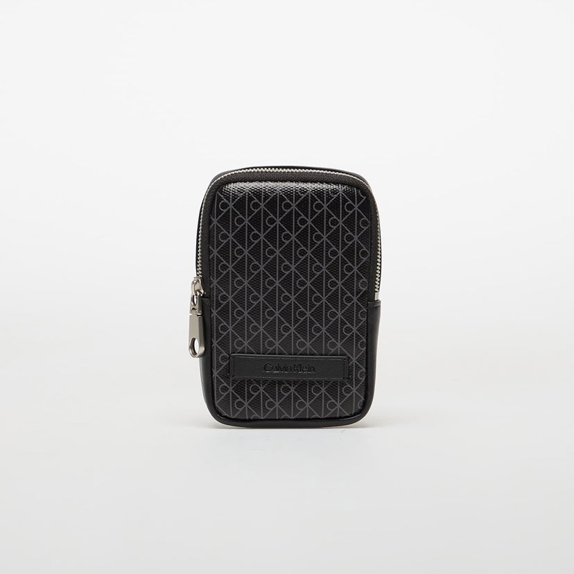 Torba oko struka CALVIN KLEIN Calvin Klein Coated Phone Bag With Monogram Print Crna | LV04D1081G UB1