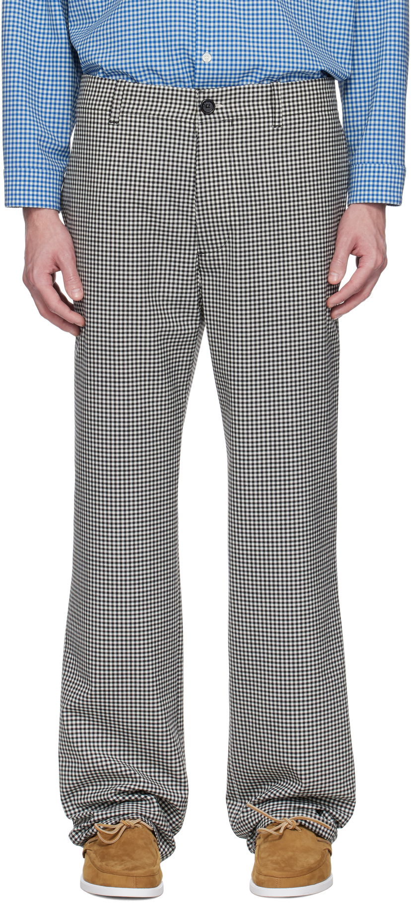 Hlače Marni Marni Gingham Wool Blend Trousers Višebojno | PUMU0285A0 UTP787