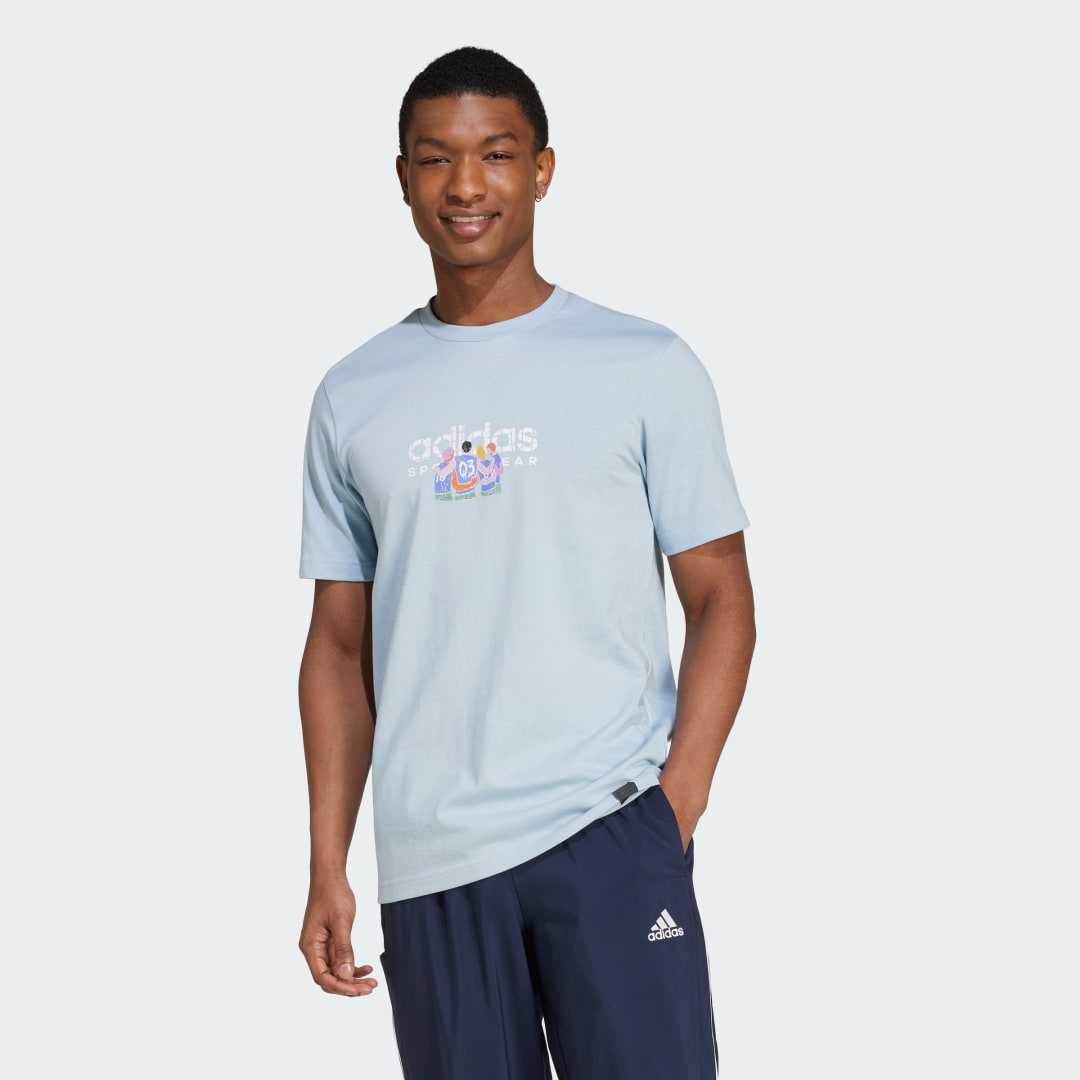 Majica kratkih rukava adidas Performance Linear Graphic Tee Plava | IW2693, 0