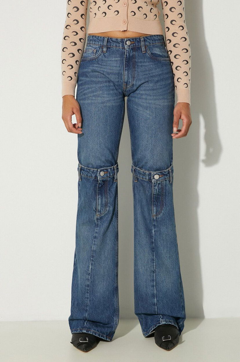 Jeans Coperni Open Knee High-Waist Jeans Plava | COPP55252