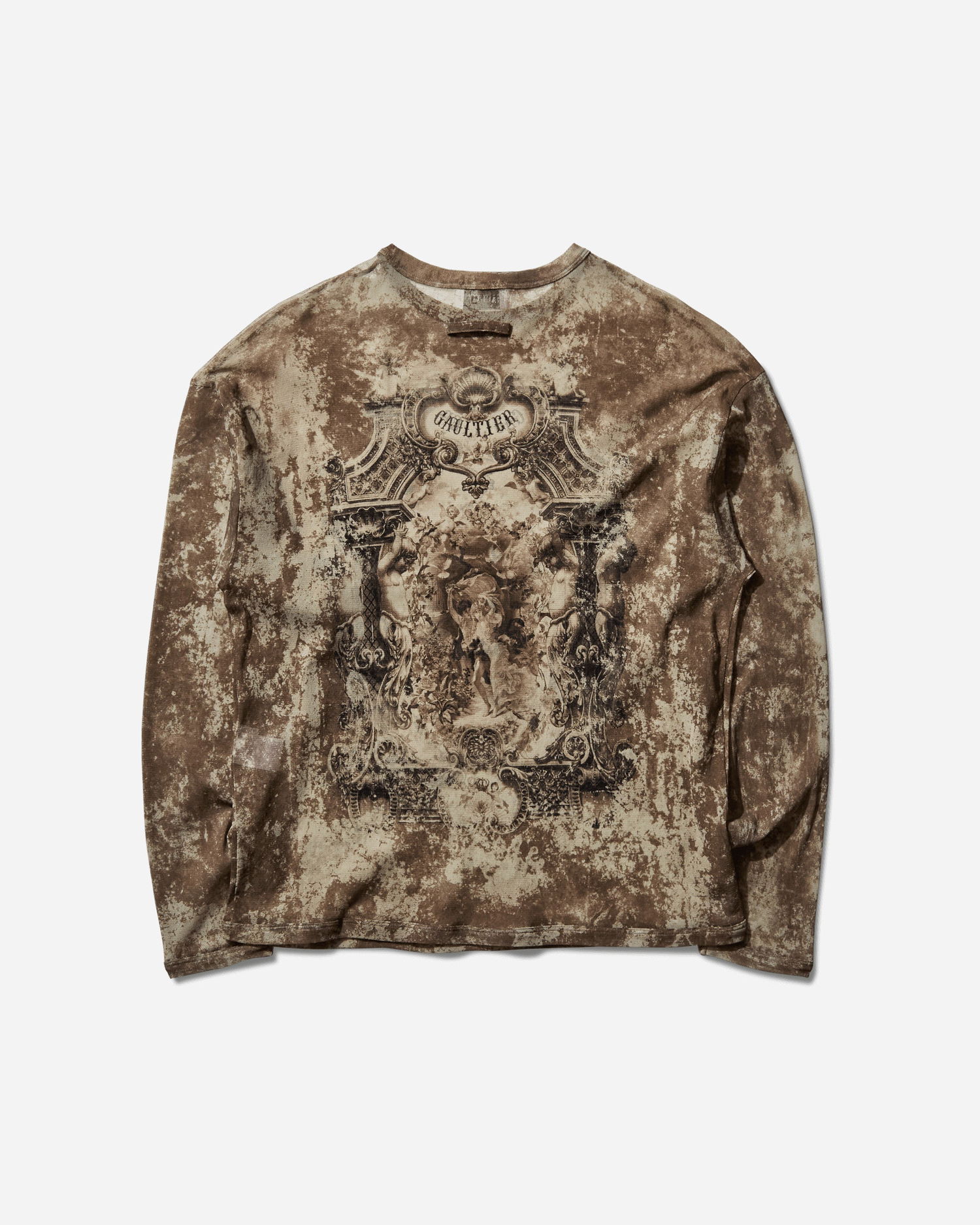 Majica kratkih rukava Jean Paul Gaultier Oversized Medallion Graphic Longsleeve Top Smeđa | 2503WTO340M006 P6965, 0