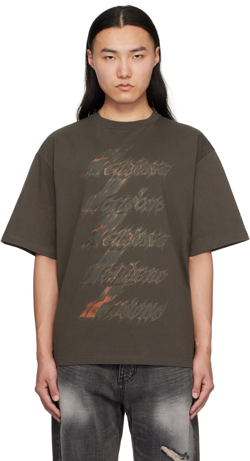 Majica kratkih rukava We11done We11done Spark Logo Graphic T-Shirt Smeđa | WD-TT0-25-751-U-CH